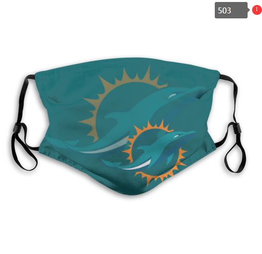 NFL Miami Dolphins #14 Dust mask with filter->nfl dust mask->Sports Accessory